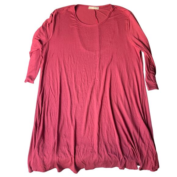 Forever Rose Couture Women Dress size 3X Long Sleeve KneeLength Stretchy Pink - Picture 1 of 8